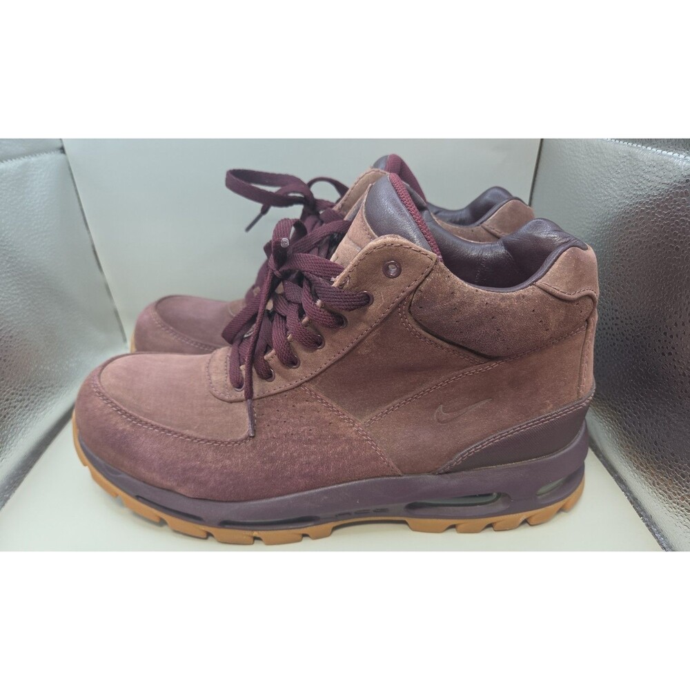 2023 Nike Air Max Goadome Boots Mens 12 Deep Burgundy Suede Gum 865031-602
